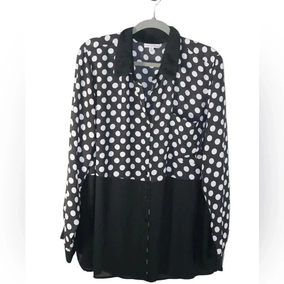 Women’s blouse Ophelia Roe in size 3x.Black and white business casual - Picture 1 of 5